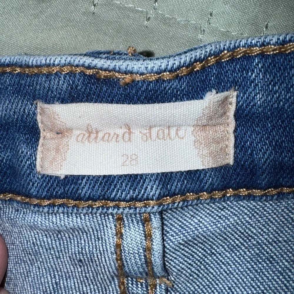 Altar’d State High Rise, distressed, super Flare Jeans size 28. GUC